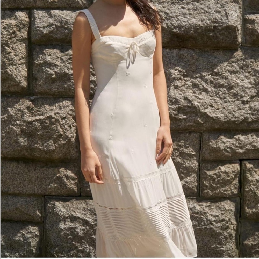 Reformation White Midi Dress